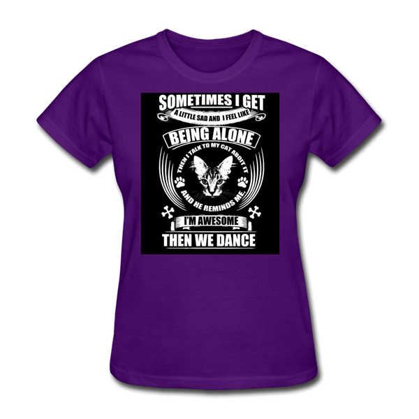 I Talk To My Cat About It Women's T-Shirt - purple