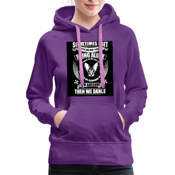 I Talk To My Cat About It Women’s Premium Hoodie - purple