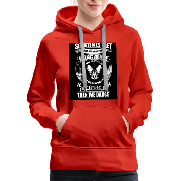 I Talk To My Cat About It Women’s Premium Hoodie - red