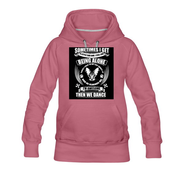 I Talk To My Cat About It Women’s Premium Hoodie - mauve