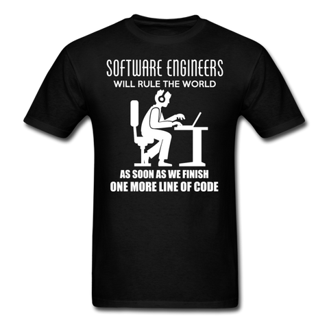 Software Engineers Will Rule The World Men's T-Shirt - black