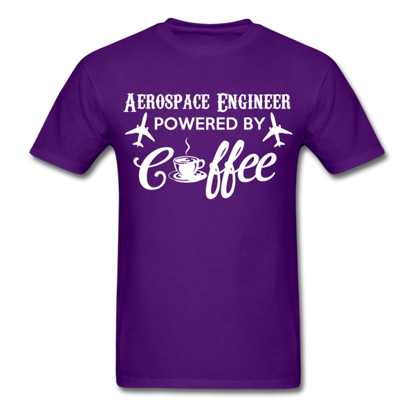 Aerospace Engineer Powered By Coffee Men's T-Shirt - purple