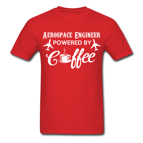 Aerospace Engineer Powered By Coffee Men's T-Shirt - red