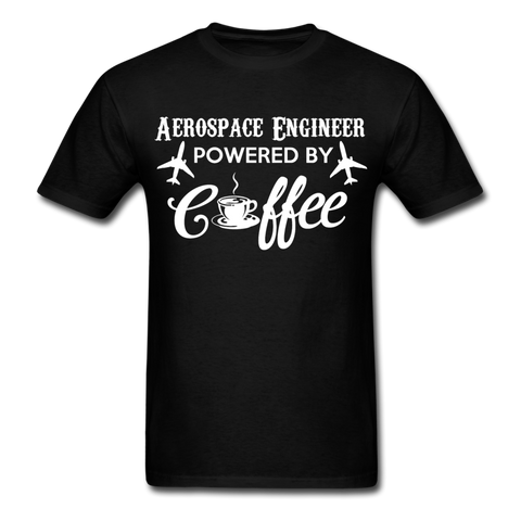 Aerospace Engineer Powered By Coffee Men's T-Shirt - black