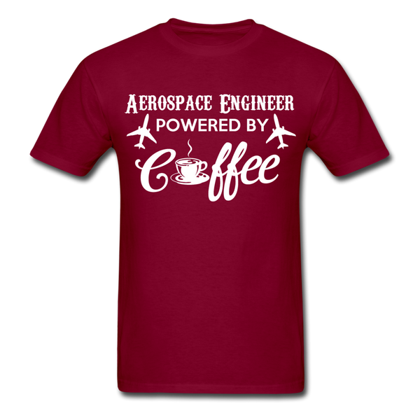 Aerospace Engineer Powered By Coffee Men's T-Shirt - burgundy