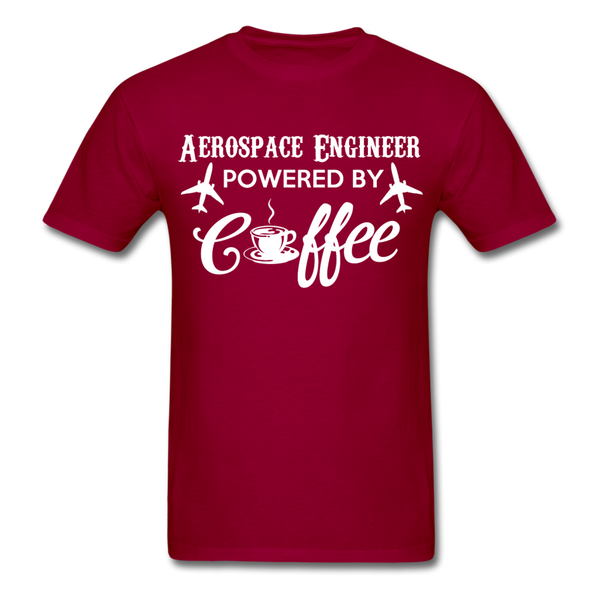 Aerospace Engineer Powered By Coffee Men's T-Shirt - dark red