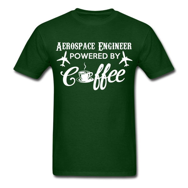 Aerospace Engineer Powered By Coffee Men's T-Shirt - forest green