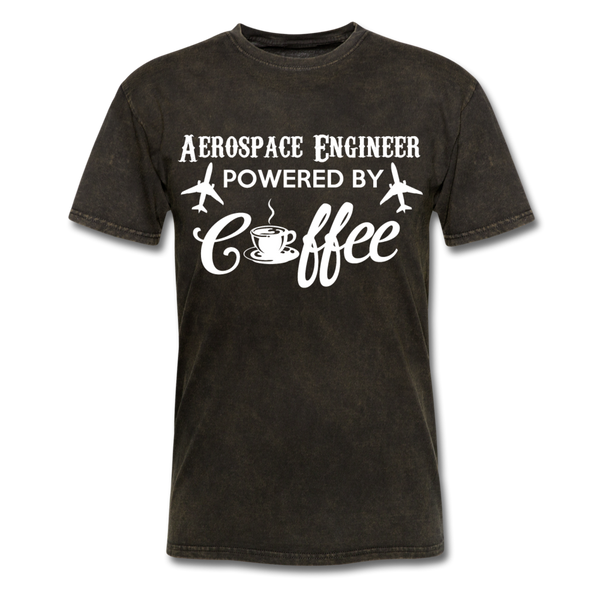 Aerospace Engineer Powered By Coffee Men's T-Shirt - mineral black