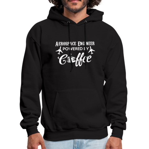 Aerospace Engineer Powered By Coffee Men's Hoodie - black