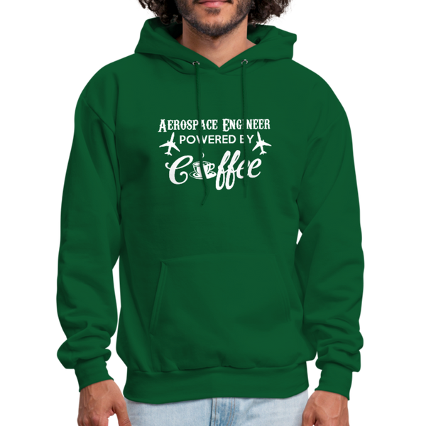 Aerospace Engineer Powered By Coffee Men's Hoodie - forest green