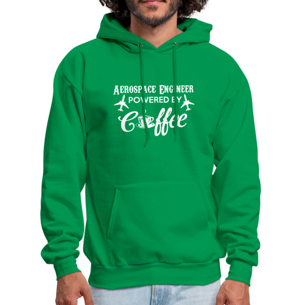 Aerospace Engineer Powered By Coffee Men's Hoodie - kelly green