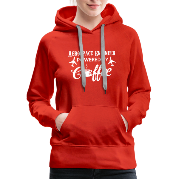 Aerospace Engineer Powered By Coffee Women’s Premium Hoodie - red