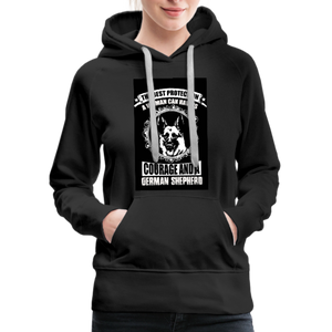 The Best Protection A Woman Can Have Is Courage And A German Shepherd Women’s Premium Hoodie - black