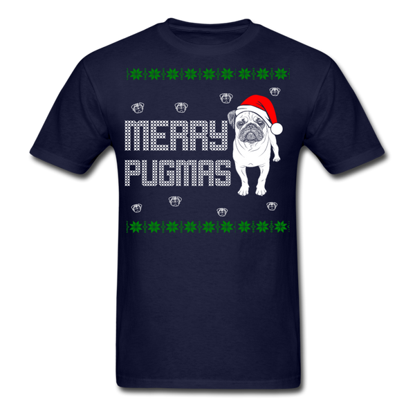 Merry Pugmas Men's T-Shirt - navy