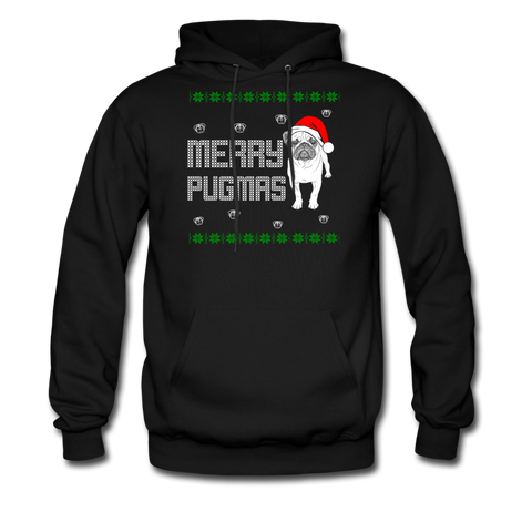 Merry Pugmas Men's Hoodie - black