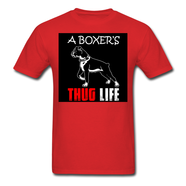 A Boxer's Thug Life Men's T-Shirt - red