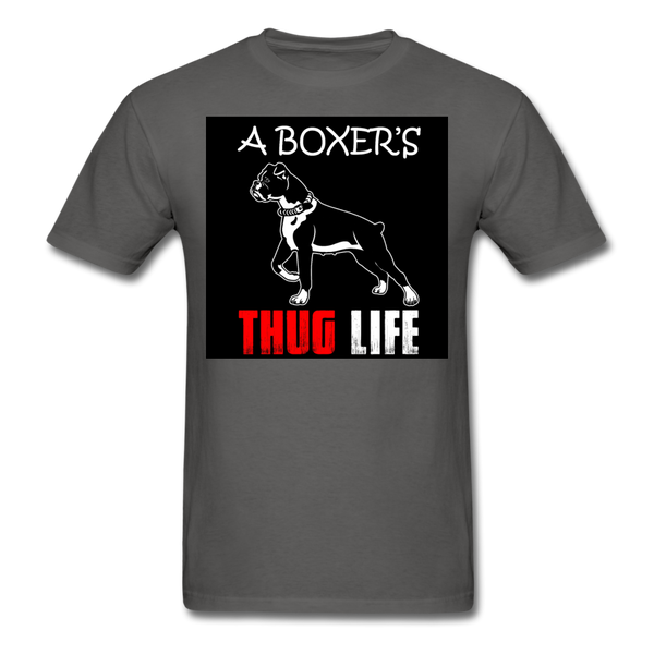 A Boxer's Thug Life Men's T-Shirt - charcoal