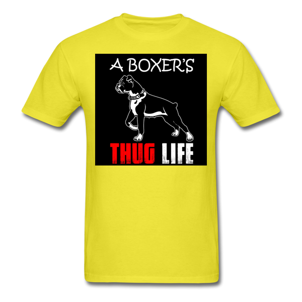 A Boxer's Thug Life Men's T-Shirt - yellow