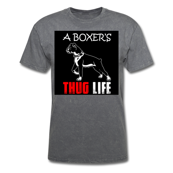 A Boxer's Thug Life Men's T-Shirt - mineral charcoal gray