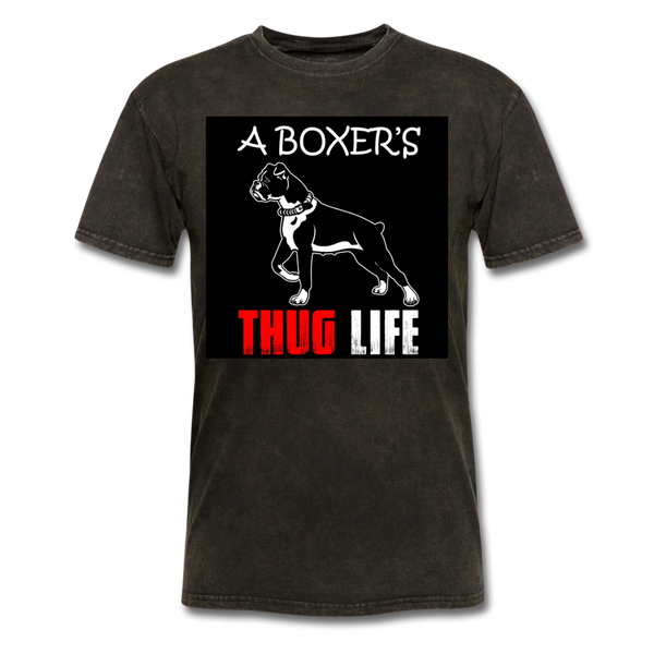 A Boxer's Thug Life Men's T-Shirt - mineral black