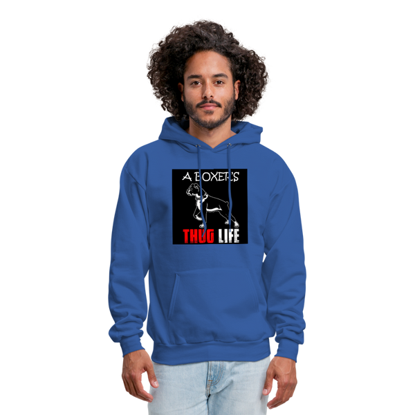 A Boxer's Thug Life Men's Hoodie - royal blue