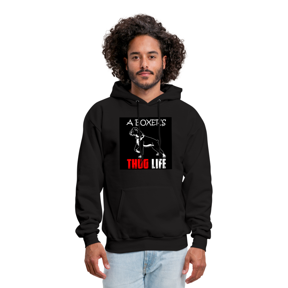 A Boxer's Thug Life Men's Hoodie - black