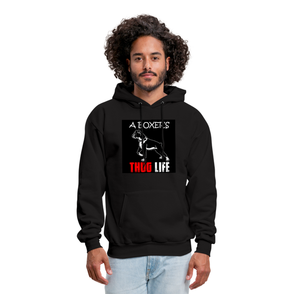 A Boxer's Thug Life Men's Hoodie - black