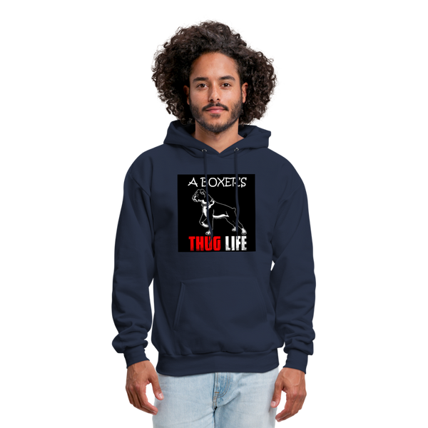 A Boxer's Thug Life Men's Hoodie - navy