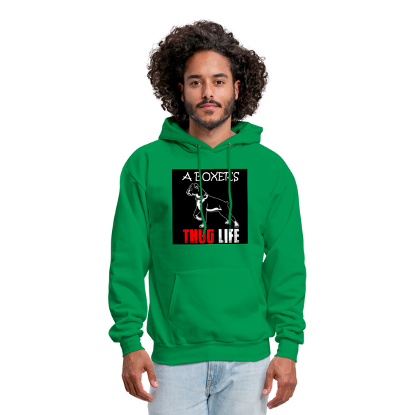 A Boxer's Thug Life Men's Hoodie - kelly green