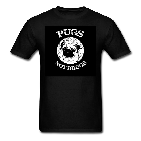 Pugs Not Drugs Men's T-Shirt - black
