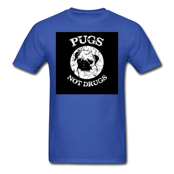 Pugs Not Drugs Men's T-Shirt - royal blue