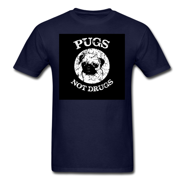 Pugs Not Drugs Men's T-Shirt - navy