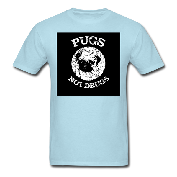 Pugs Not Drugs Men's T-Shirt - powder blue