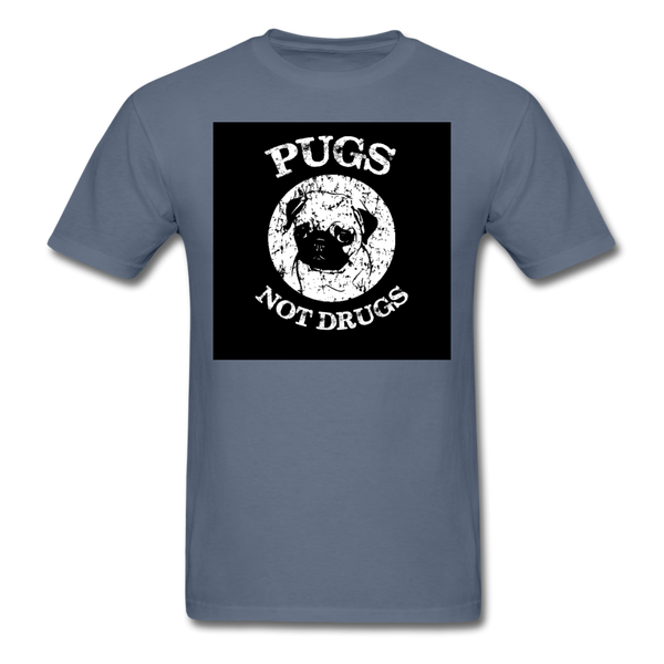 Pugs Not Drugs Men's T-Shirt - denim