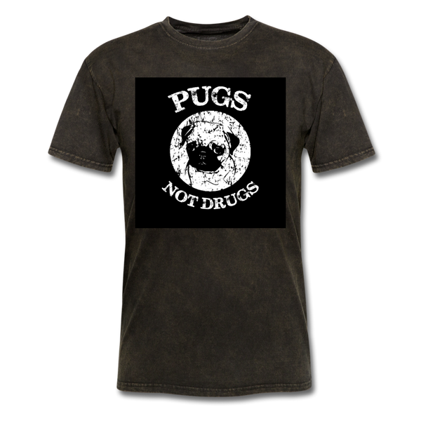 Pugs Not Drugs Men's T-Shirt - mineral black