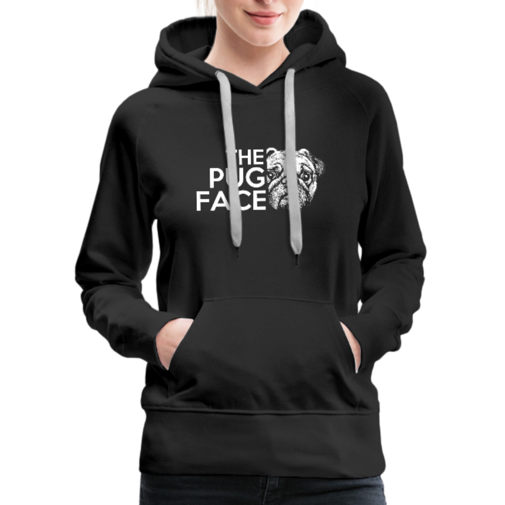 The Pug Face Women’s Premium Hoodie - black