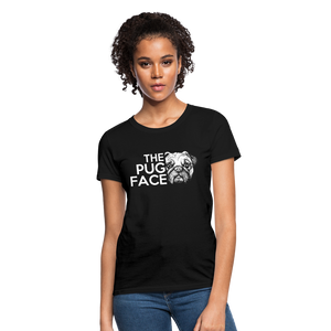 The Pug Face Women's T-Shirt - black