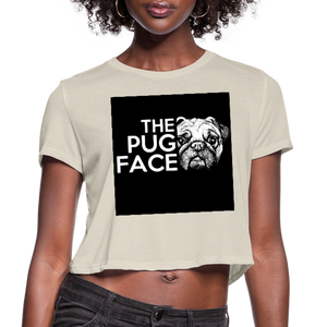 The Pug Face Women's Cropped T-Shirt - dust