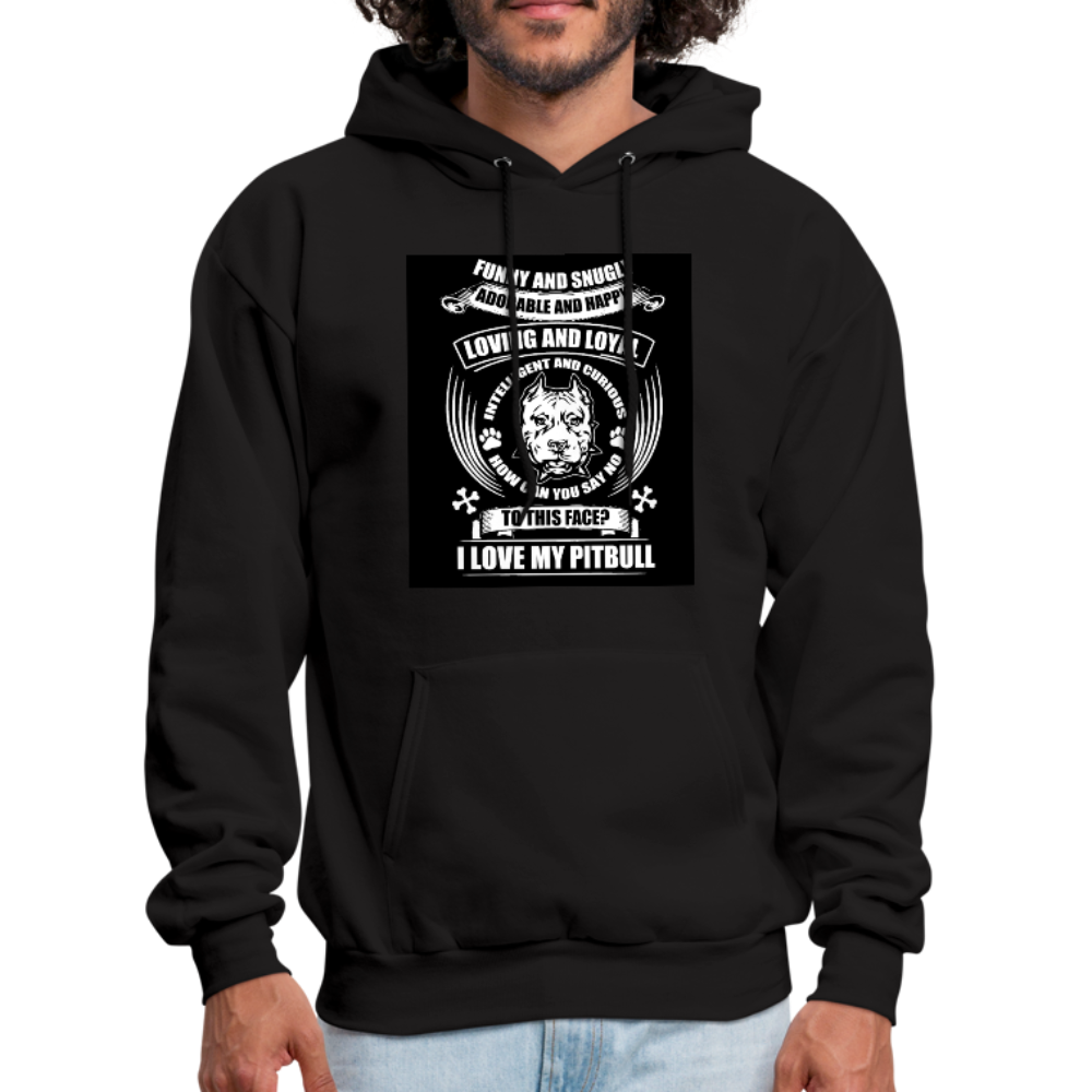 I Love My Pitbull Men's Hoodie - black