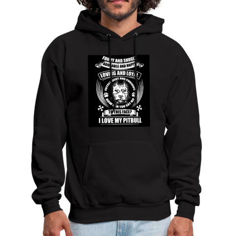 I Love My Pitbull Men's Hoodie - black