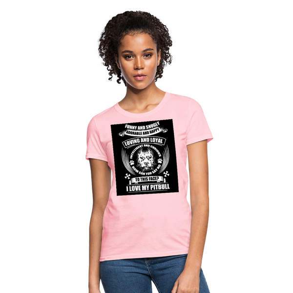 I Love My Pitbull Women's T-Shirt - pink