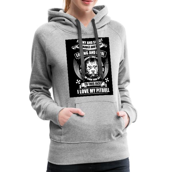 I Love My Pitbull Women’s Premium Hoodie - heather gray