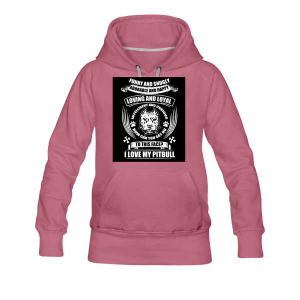 I Love My Pitbull Women’s Premium Hoodie - mauve