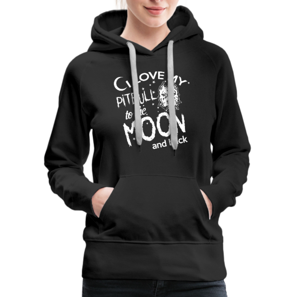 I Love My Pitbull To The Moon & BackWomen’s Premium Hoodie - black