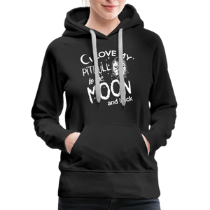 I Love My Pitbull To The Moon & BackWomen’s Premium Hoodie - black