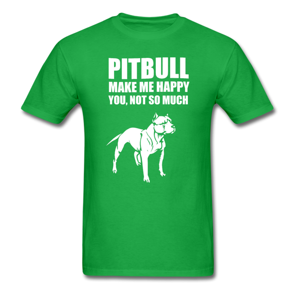 Pitbull Make Me Happy You, Not So Much Men's T-Shirt - bright green