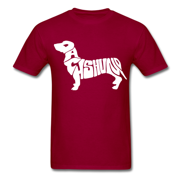 Dachshund Men's T-Shirt - dark red