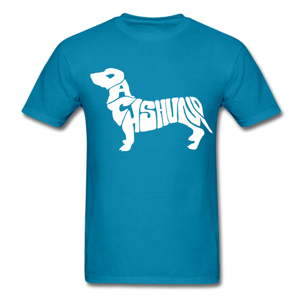 Dachshund Men's T-Shirt - turquoise