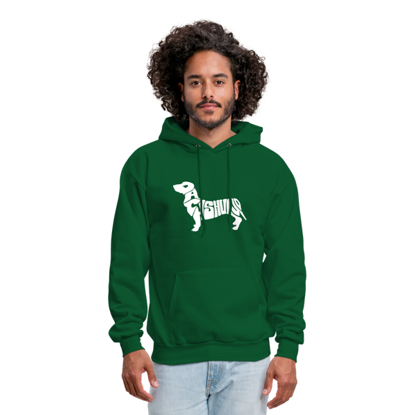 Dachshund Men's Hoodie - forest green