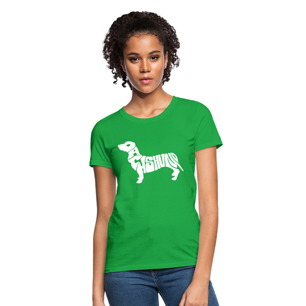 Dachshund Women's T-Shirt - bright green